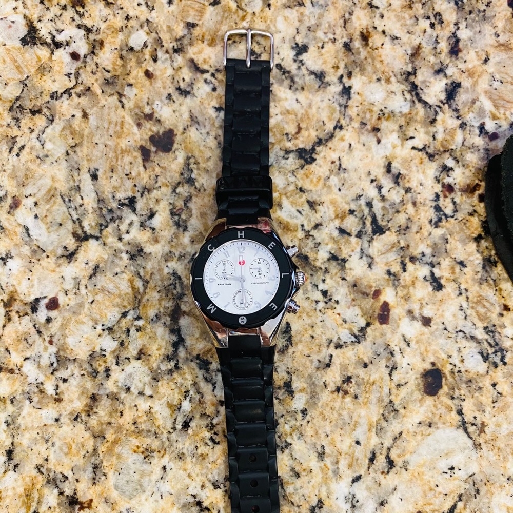 Michele Tahitian Chronograph Jelly Band Watch